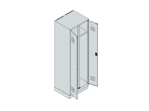 wasgoedverdeelkast,HxBxD 1950x600x500mm,vak B 300mm,cilinderslot