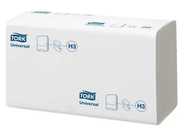 Handdoek Tork Zigzag 1-laags Universal Wit 290158 15x266 Stuks
