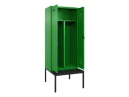 PBM-locker met bank,HxBxD 2120x800x815mm,2vak,vak B 400mm,draaigrendel