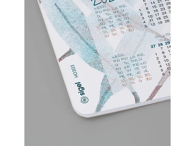 Designonderlegger Sigel Frosted Leaves 25/26/27 met afgeronde hoeken A