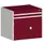 ladekast HxBxD 700x800x525mm 2laden RAL7035 front RAL3004