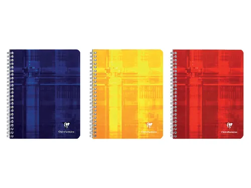 Schrift Clairefontaine Matris 210x297mm lijn 100blz spiraal Assorti