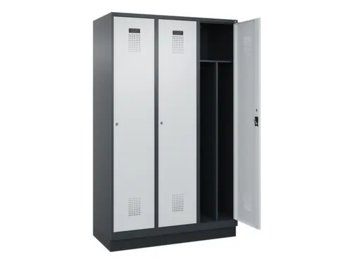 locker voor scheiding van kleding,HxBxD 1950x1200x500mm,3vak