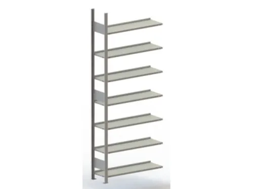 Inhaakstelling Aanbouwveld Verzinkt 2200x1256x336mm 7legborden 80kg