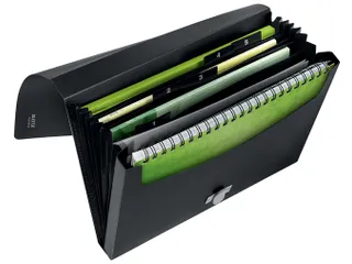 Projectmap Leitz Recycle A4 5 vak PP zwart - 6