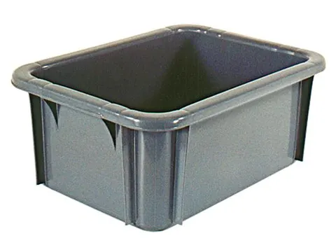 Stapelbak PE HxLxB 165x400x300mm Inhoud 13L Grijs