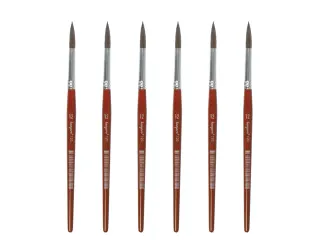 Penseel Kangaro Serie 120 rond Nr. 12 geitenhaar doos 6 stuks - 1