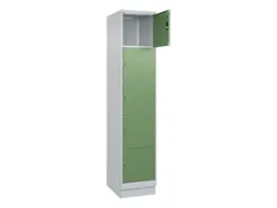 lockerkast,HxBxD 1950x400x500mm,1x5vakken,vak B 400mm,cil.-slot,sokkel