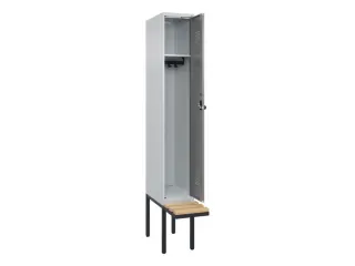 locker met bank,HxBxD 2120x300x815mm,1vak,vak B 300mm,draaigrendel - 2