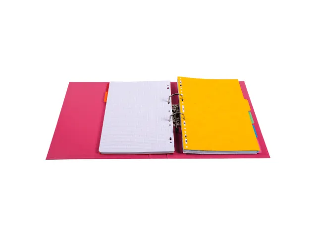 Classeur à levier PVC A4 dos de 50mm. - Framboise