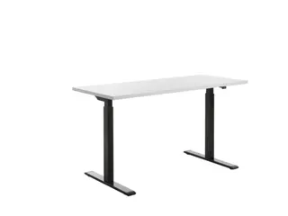 Elektrisch ihv bureau,HxBxD 700-1200x1400x600mm,blad wit,T-voet zwart - 2