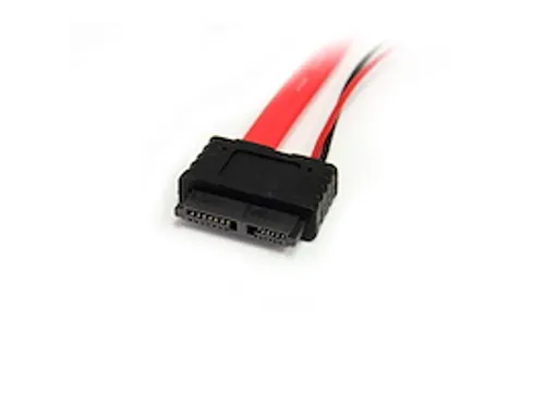 30cm Slimline SATA naar SATA Adapter met LP4 Voedingskabel