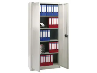 kantoorkast openslaande deuren HxBxD 1950x914x400mm Stalen lichtgrijs - 2