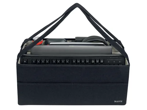 Leitz Hot Desking Stoffen opbergtas Fluweel Grijs 46,5x21x20cm