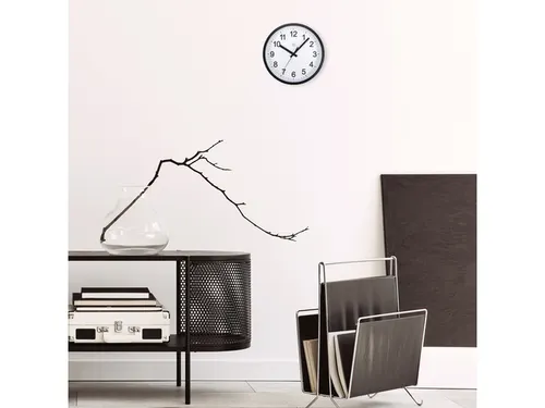 Wandklok nXt Robust dia 25,5cm zwart/wit kunststof