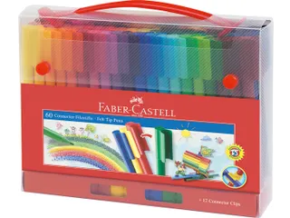 Kleurstiften Faber-Castell Connector assorti koffer à 60 stuks - 1