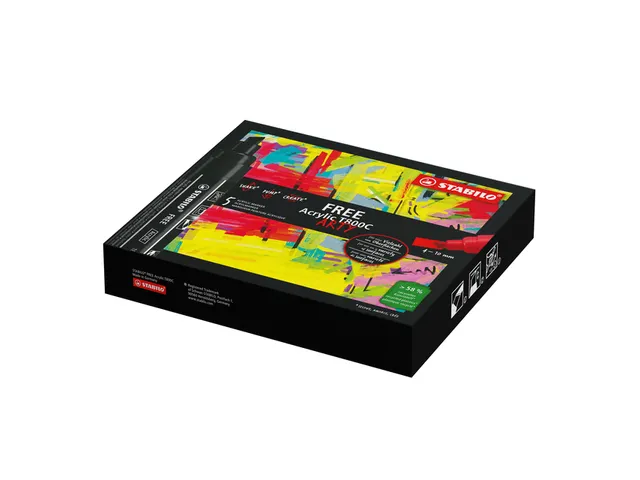 Acrylmarker STABILO Free Acrylic T800C karmijnrood 2-10mm