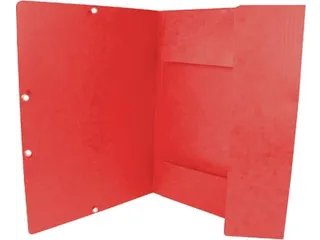 Elastomap A4 Met 3 Kleppen Karton Rood Voor 200 Vel Pak 10 Stuks - 3