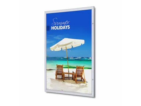 Posterhouder Vergrendelbaar Economy A0 Zilver