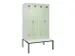 locker met bank,voor scheiding van kleding,HxBxD 2120x1200x815mm,4vak