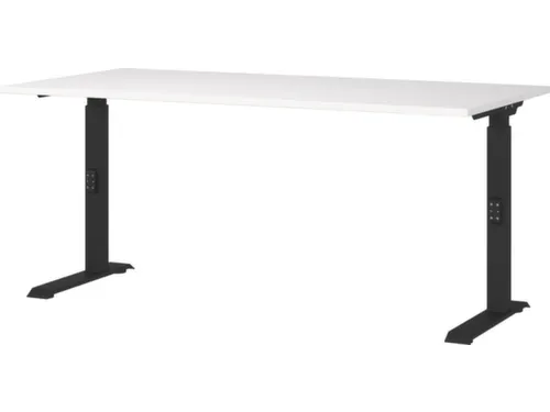 In hoogte verstelbaar bureau,HxBxD 680-910x1600x800mm,blad wit