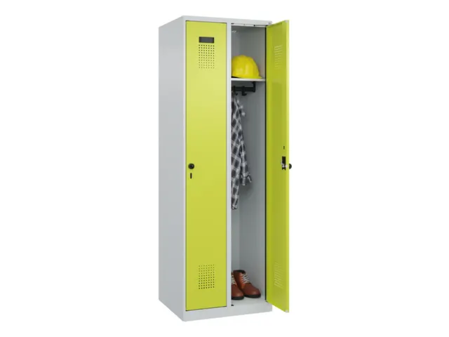 locker,HxBxD 1850x600x500mm,2vak,vak B 300mm,draaigrendel