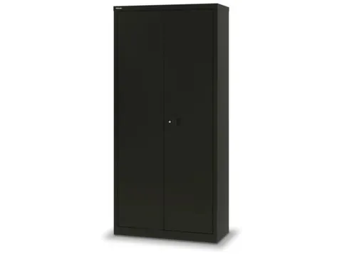 Garderobe-/-Ordnerkast Staalplaat 3 Puntsluiting Kledingstang Zwart