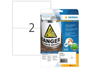 HERMA 9535 Weervast Outdoor folie-etiket A4210x148mm Wit 20 stuks - 1