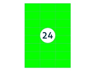 Etiket 70x37mm Fluor Groen 100 Vel - 2