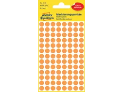 Etiket Avery Zweckform 3178 Rond Ø8mm Oranje 416 Stuks