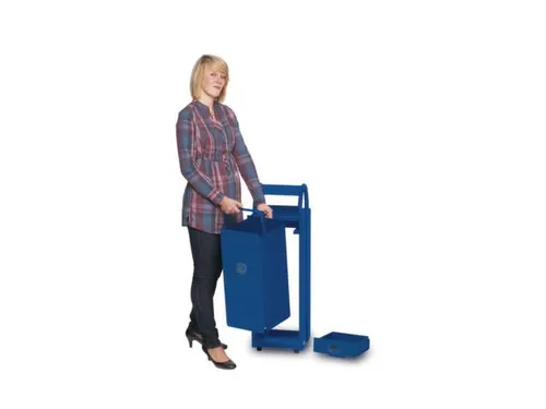 Combi-Asbak 5/35 liter 960x300x250 Blauw Overkapping Verzinkt