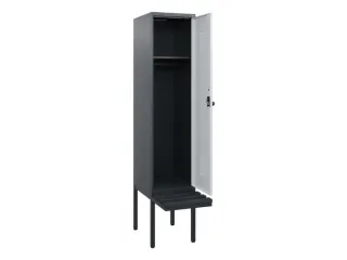 locker met bank,HxBxD 1950x400x815mm,1vak,vak B 400mm,draaigrendel - 1