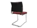 Chaise visiteur Tissu bordeaux Assise 480x450mm Cadre traineau