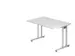 table de bureau,HxlxP 740x1200x800mm,panneau blanc,pied en C RAL9006