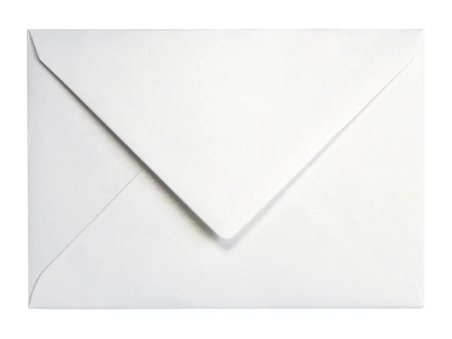 Envelop Papicolor C6 114x162mm metallic parelwit pak à 6 stuks