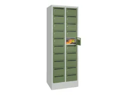 Postsorteerkast 1850x630x500mm 2x10 Vakken Ral7035 Front Ral6011
