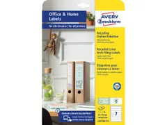 Ordnerrugetiket gerecycled Zweckform 38x192mm wit perm. 70 etik. 10 ve