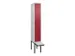 locker voor scheiding van kleding,HxBxD 2120x300x815mm,1vak
