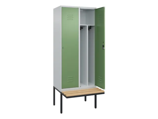 locker voor scheiding van kleding,HxBxD 2120x800x815mm,2vak