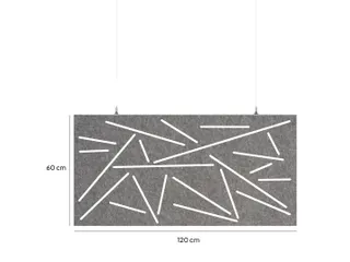 Akoestisch plafondpaneel met patroon uitsnede 60x120cm Grijs - 3