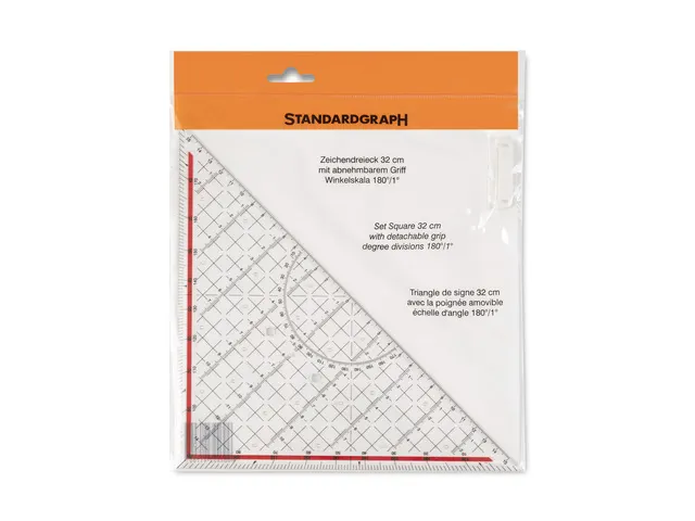 Tekendriehoek Standardgraph 32cm met afneembare greep kunststof