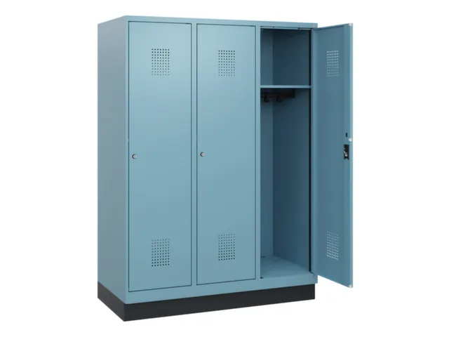 schoollocker,HxBxD 1630x1200x500mm,3vak,vak B 400mm,cil.-slot,sokkel
