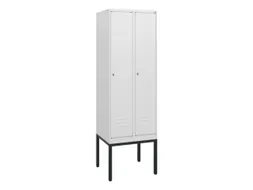 locker,HxBxD 1950x600x500mm,2vak,vak B 300mm,cil.-slot,voetonderstel