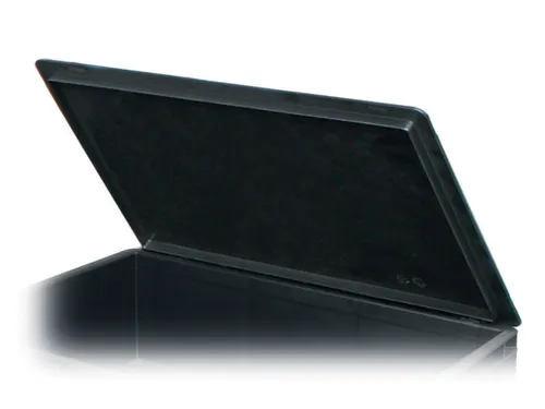 scharnierdeksel,PP,v. ESD-stapelbak,BxD 600x400mm,zwart