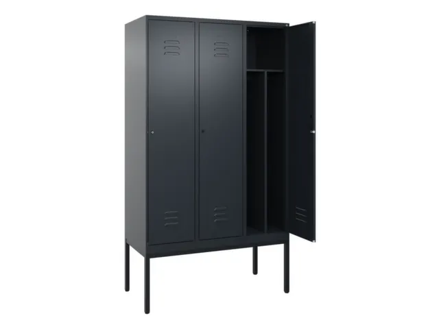 locker voor scheiding van kleding,HxBxD 2120x1200x500mm,3vak
