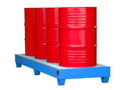 Systeem-Opvangbak 4x 200l Opvangvol. 222l Blauw 250x2400x800mm Rooster