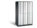 armoire multicases,corps RAL7021,face avant RAL7035