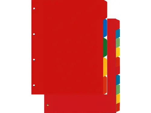 Tabbladen Kangaro A4 4-gaats PE405 5-delig assorti karton