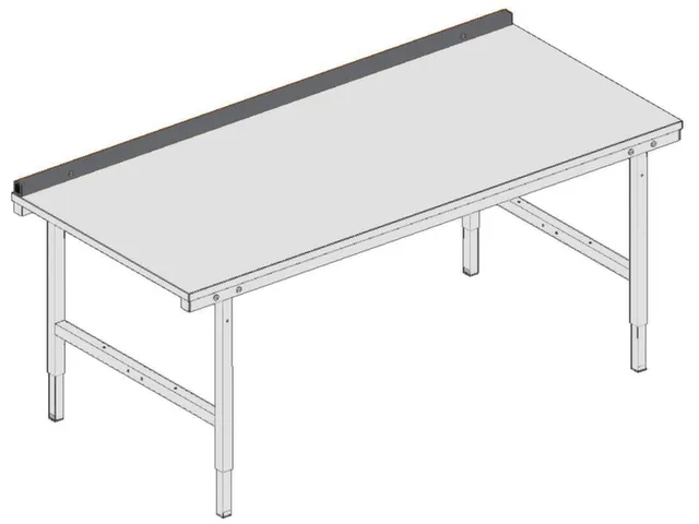 tableau arrière,p. table d'emballage,HxlxP 40x2000x40mm,acier,RAL3003