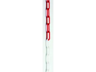 afzetketting,v. afzetpaal met ketting,L 50m,rood/wit - 2